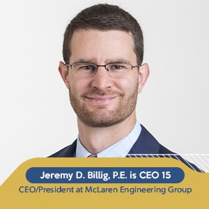 Jeremy D. Billig, P.E. is CEO 15